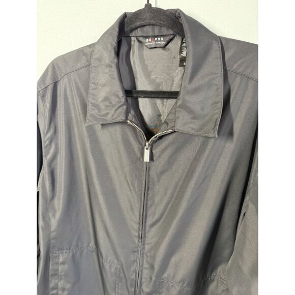 Axcess by Claiborne Black Soft Shell Zip Up Jacket Large Pockets Lightweight - Picture 3 of 14